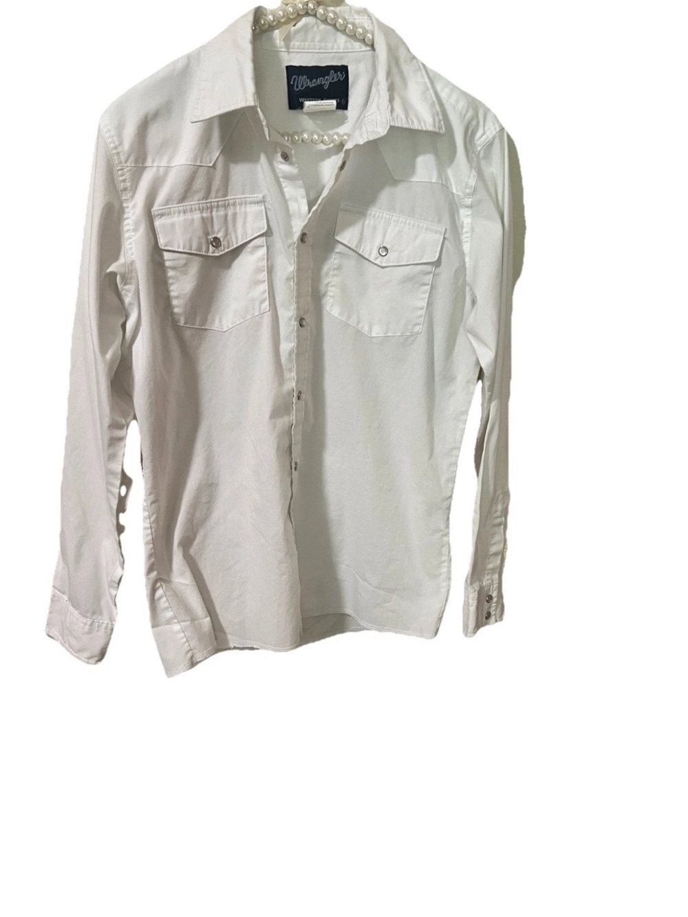 Wrangler Boys  Button Down M Pearl Snap 19 in Pit To Pit
